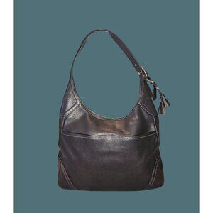 Coach Hamilton Hobo Tassel Black Leather Shoulder Bag